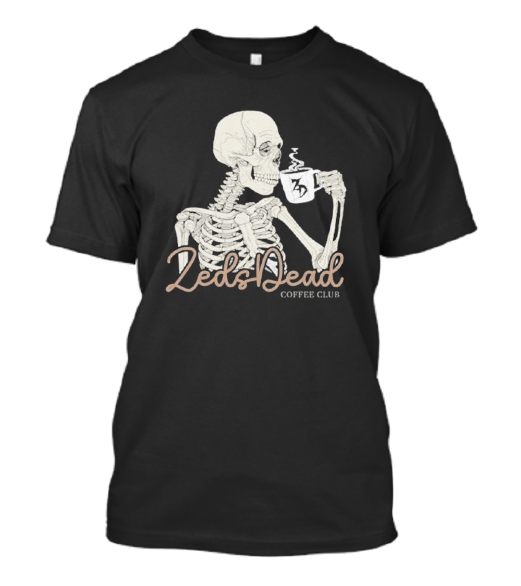Zeds Dead Coffee Club Skeleton With Mug T-Shirt
