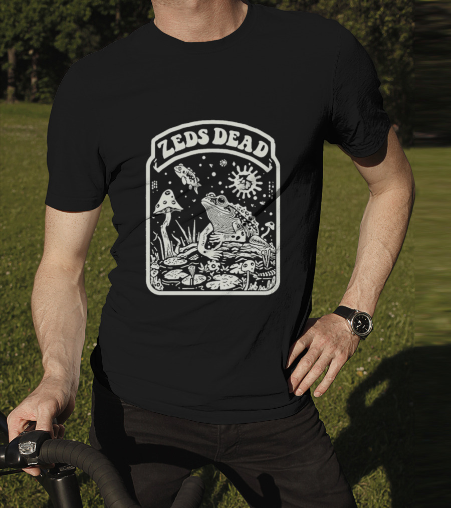 Zeds Dead Frog Cosmic Nature Scene T-Shirt