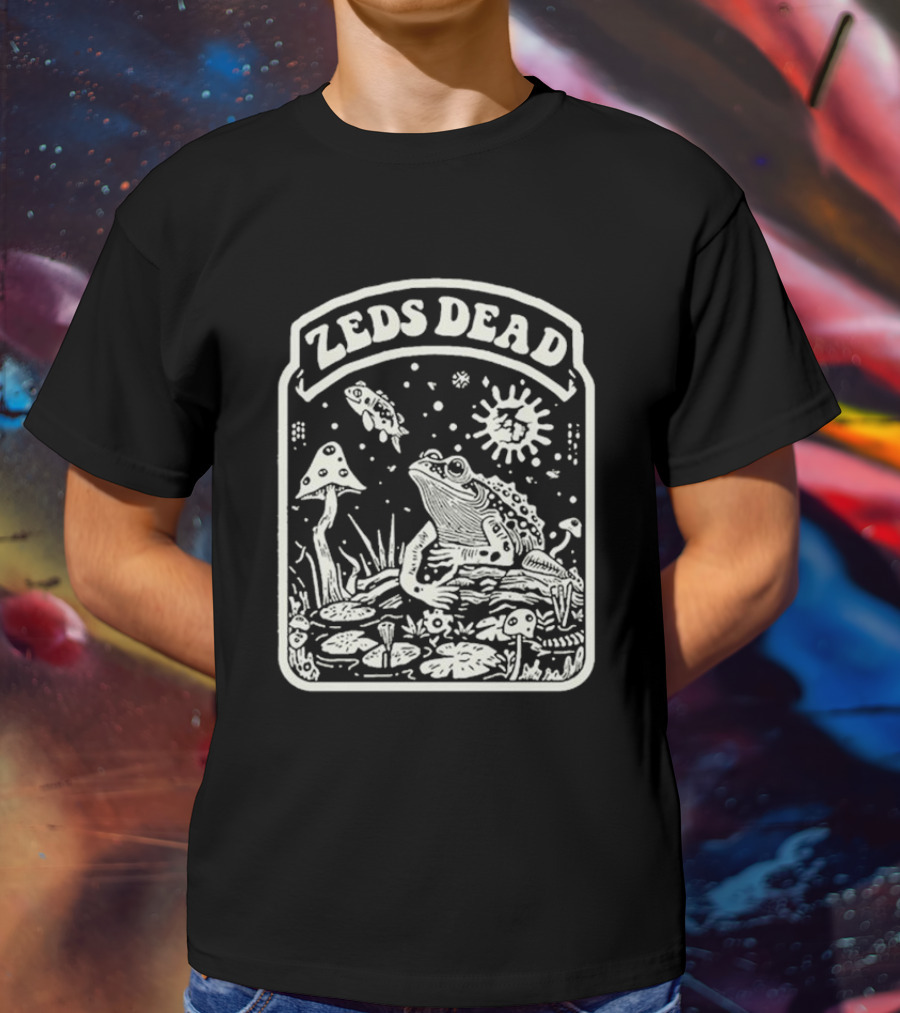 Zeds Dead Frog Cosmic Nature Scene T-Shirt