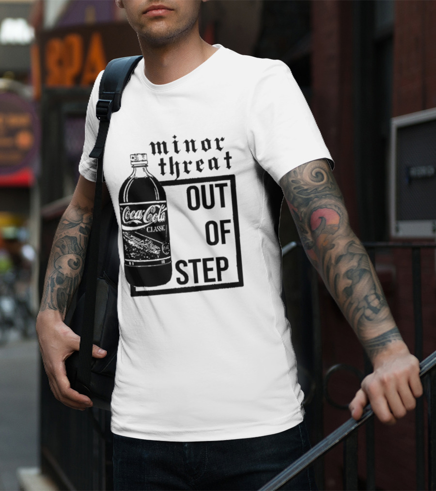Minor Threat Out Of Step Coca Cola Classic Mockup T-Shirt
