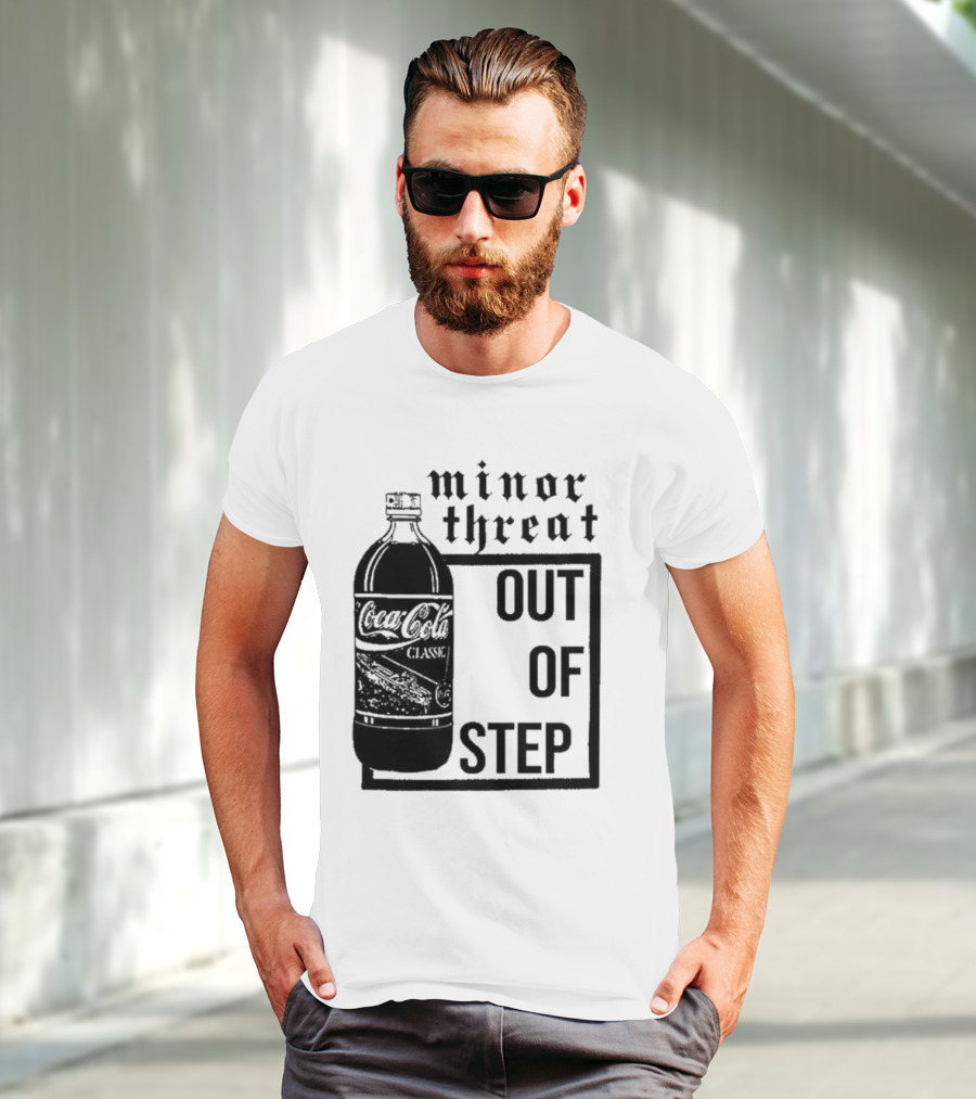 Minor Threat Out Of Step Coca Cola Classic Mockup T-Shirt