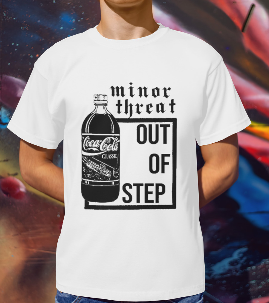 Minor Threat Out Of Step Coca Cola Classic Mockup T-Shirt
