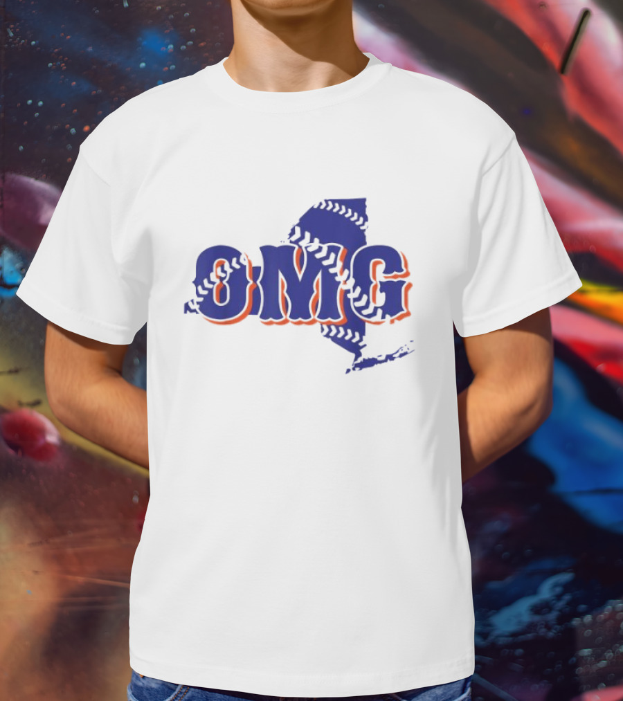 OMG Baseball Lovers OMG Baseball New York Baseball Map T-Shirt