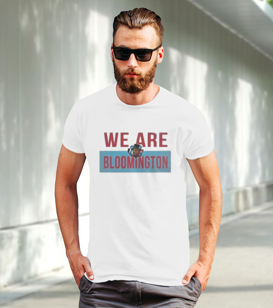 We Are Bloomington Bison State Teddy Bear Emblem T-Shirt
