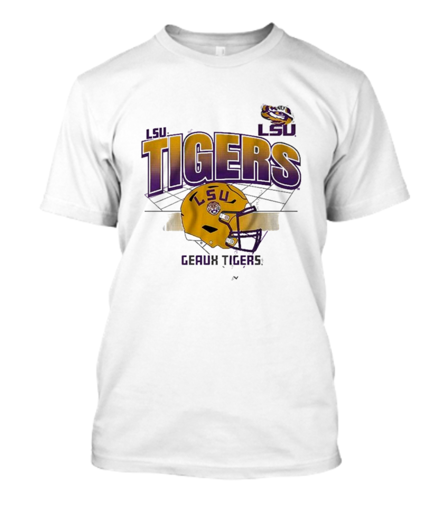 LSU Tigers Geaux Tigers Football Helmet Baton Rouge LA Grid T-Shirt