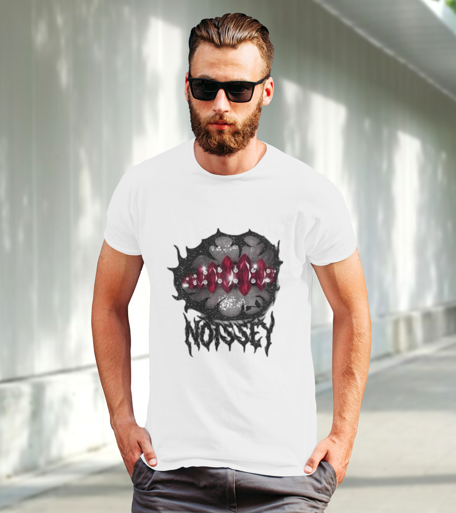Noissey Rock Night Red Diamond Lip Print T-Shirt