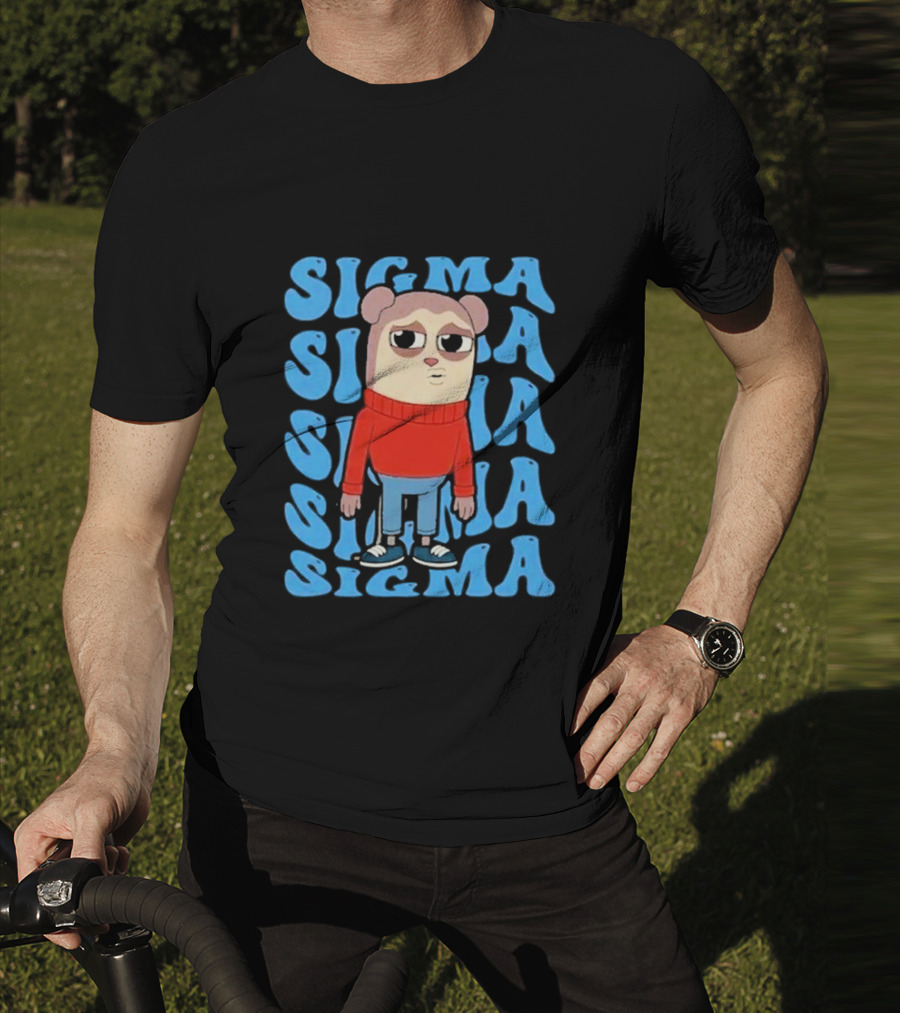Sigma Max The Monkey Character In Red T-Shirt