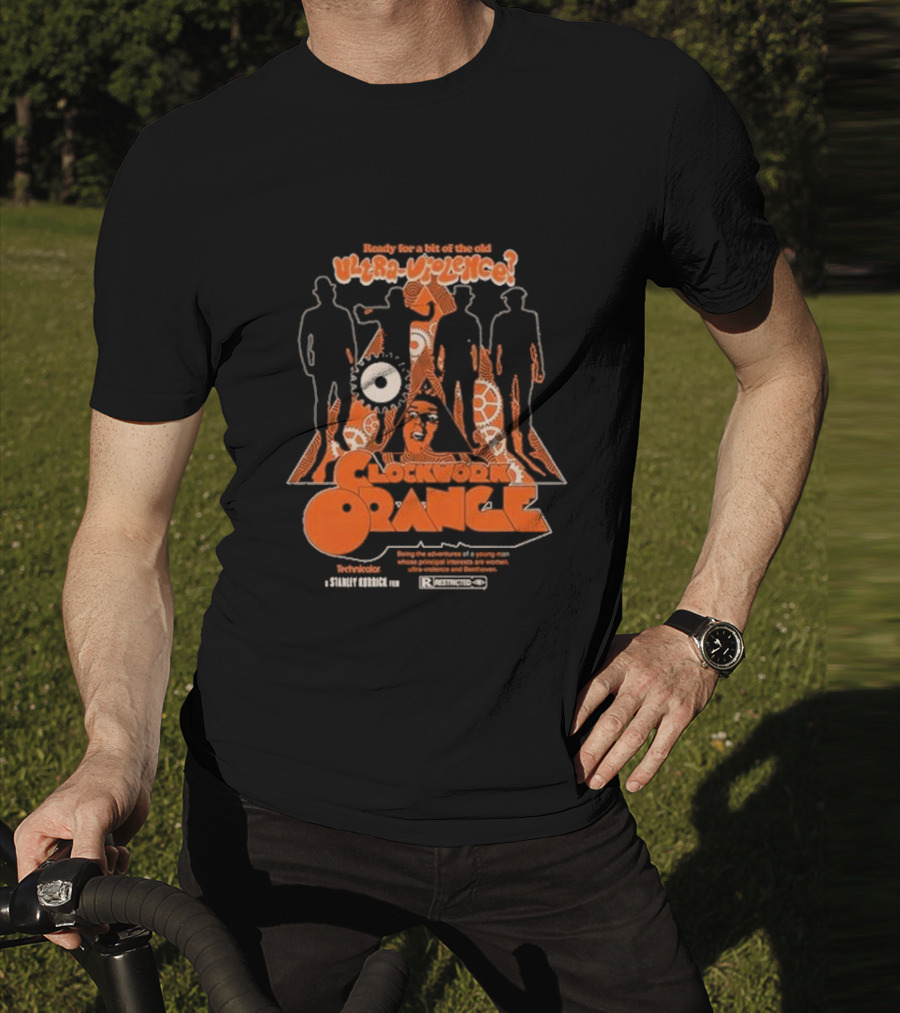 Ready For A Bit Of The Old Ultra-Violence Clockwork Orange Silhouettes Stanley Kubrick Retro Pullover T-Shirt