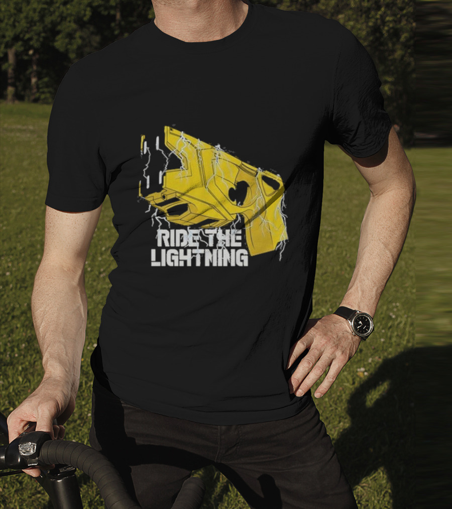 Ride The Lightning CBC Yellow Gun With Electric Bolts T-Shirt