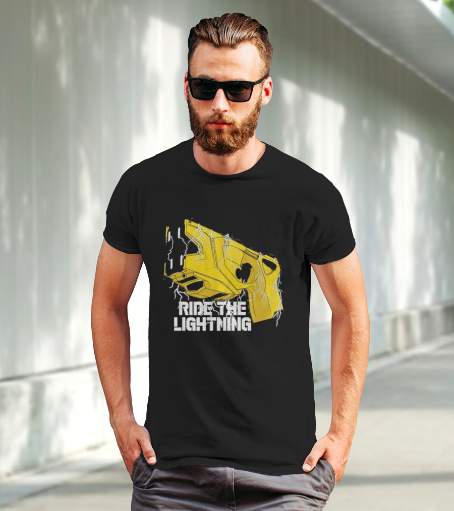 Ride The Lightning CBC Yellow Gun With Electric Bolts T-Shirt