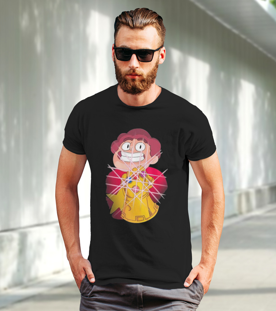 Steven Universe Wearing Infinity Gauntlet With Gems T-Shirt