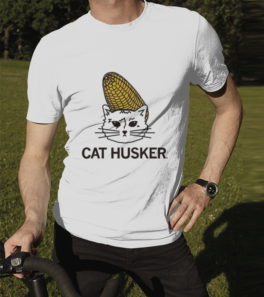 Cat Husker Corn Cat Heavyweight T-Shirt