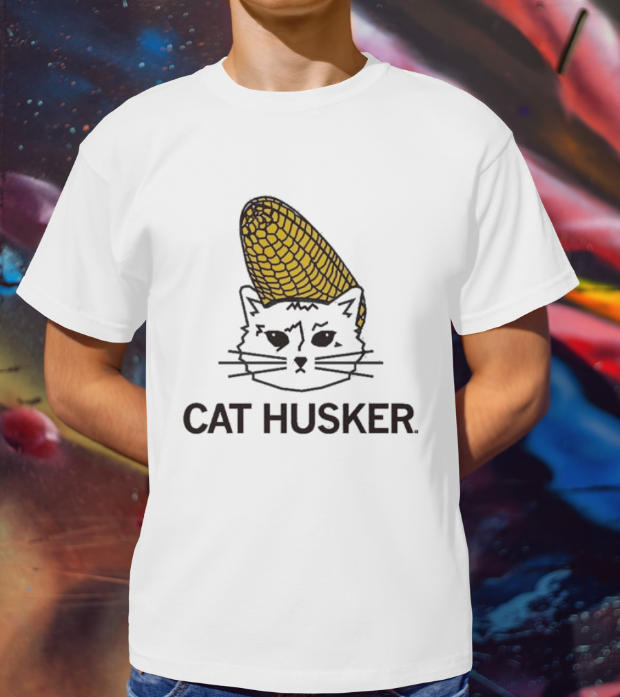 Cat Husker Corn Cat Heavyweight T-Shirt