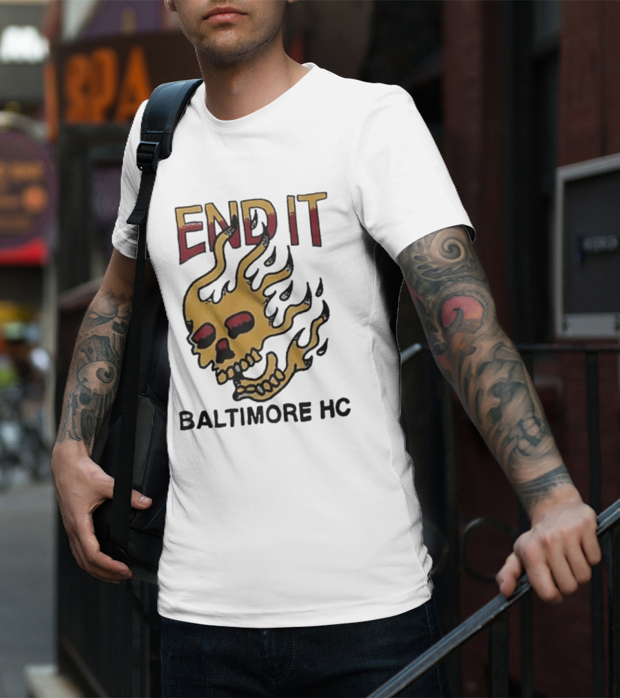 End It Baltimore HC Skull Flame T-Shirt