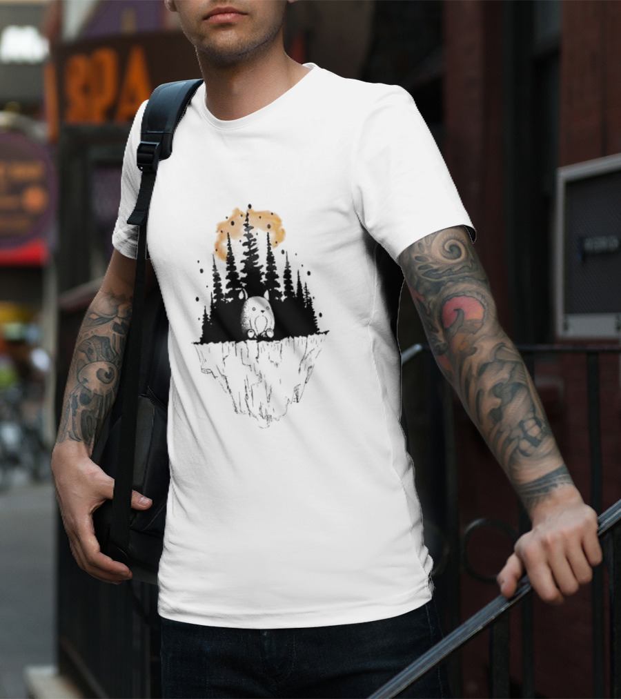 Forest Island Mystique Cute Creature On Floating Cliff T-Shirt