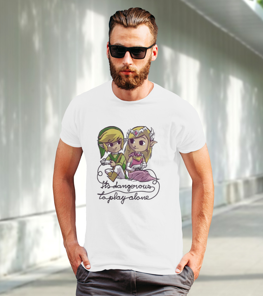 It’s Dangerous To Play Alone Super Cute Legend Of Zelda Adventure T-Shirt