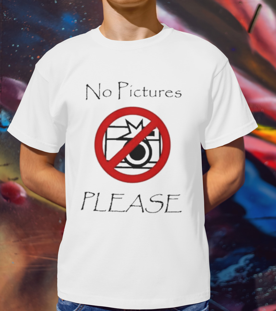 Joeyy No Pictures Please Camera Icon T-Shirt