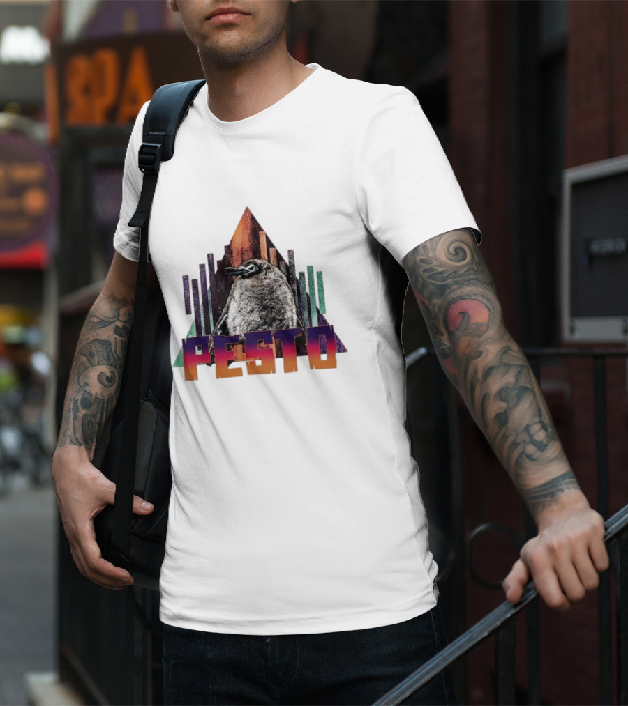 Pesto Penguin Retro Triangle Vibe T-Shirt