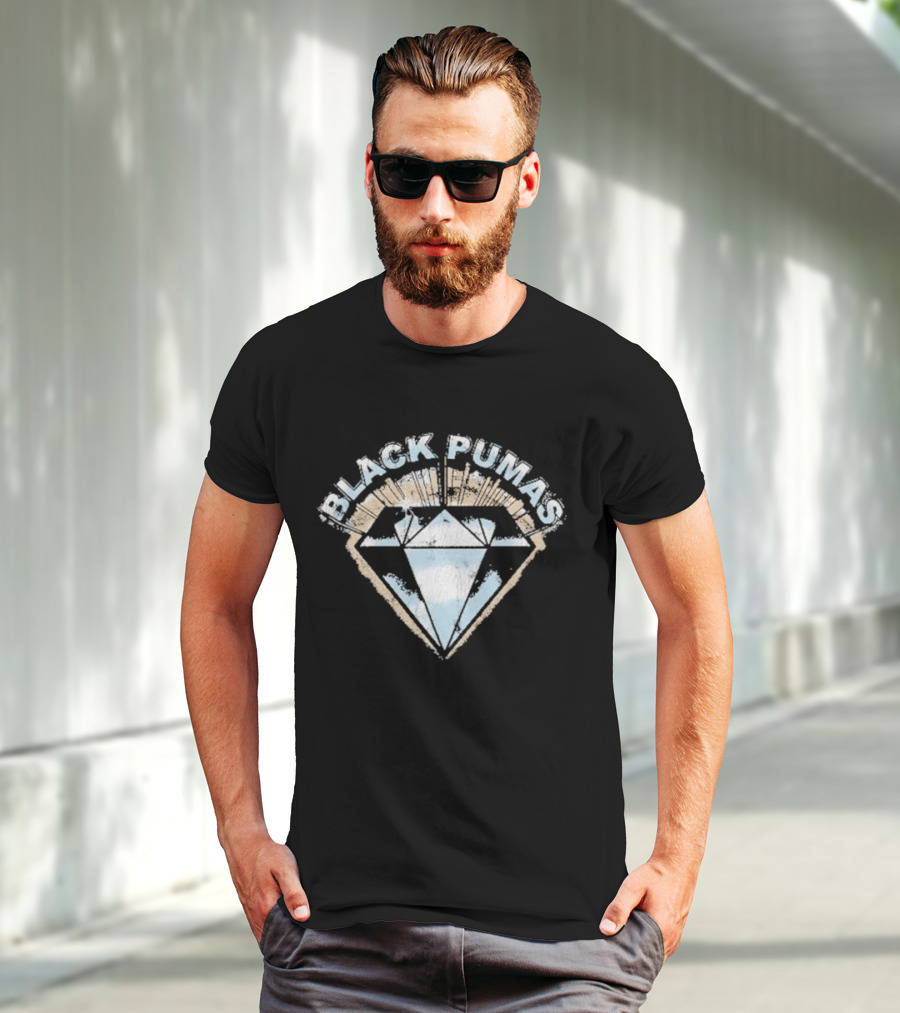 Black Pumas Diamond Retro T-Shirt