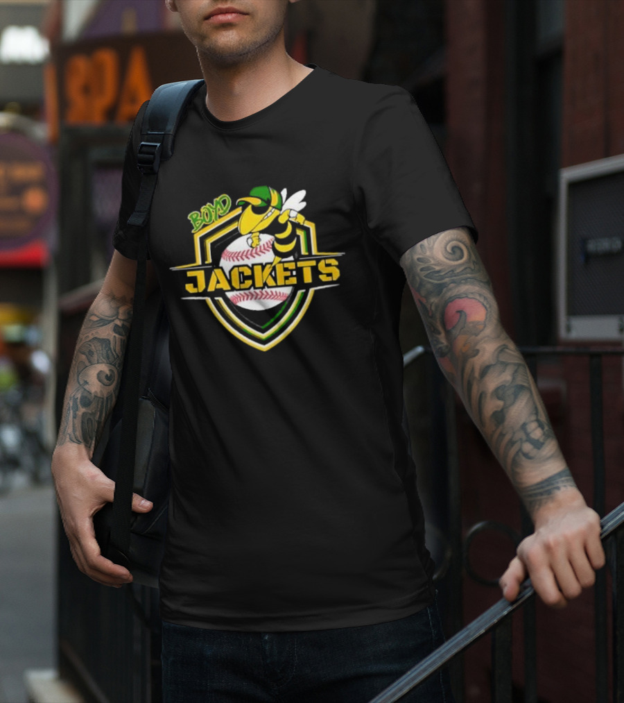 Boyd Jackets Yellowjackets Baseball T-Shirt
