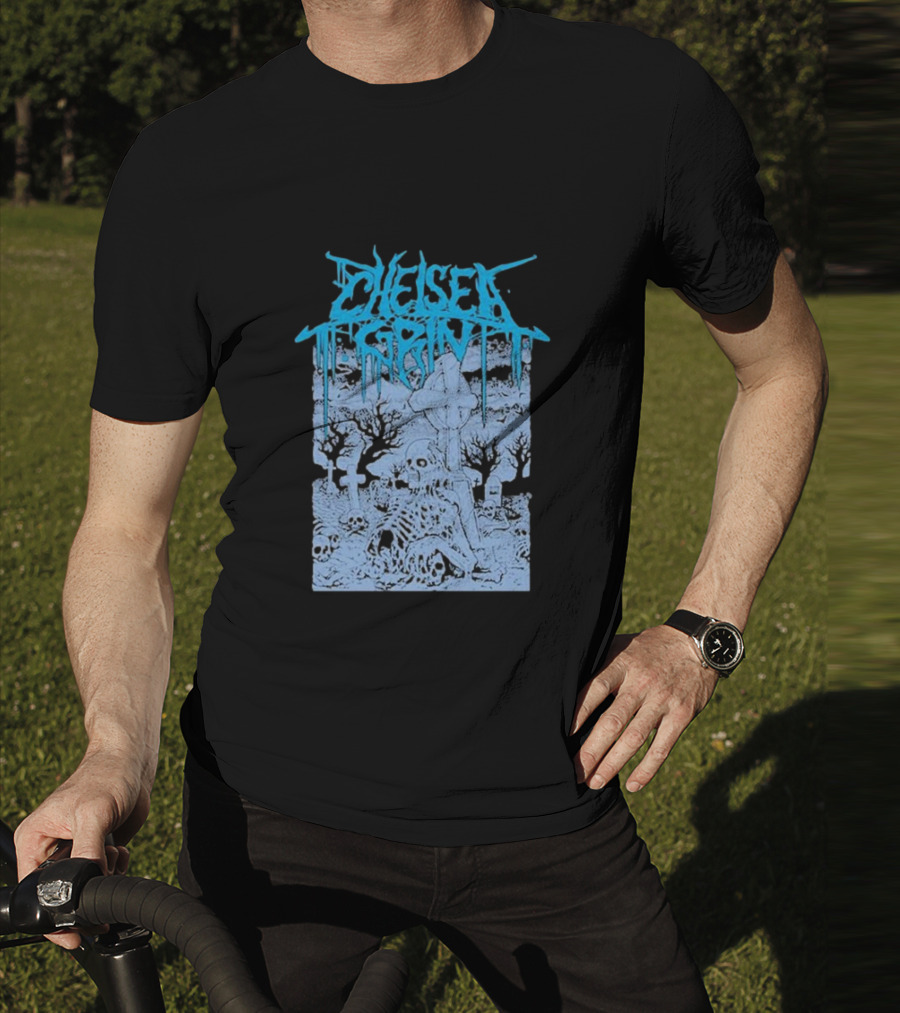 Chelsea Grin Skeleton Cemetery Scene T-Shirt