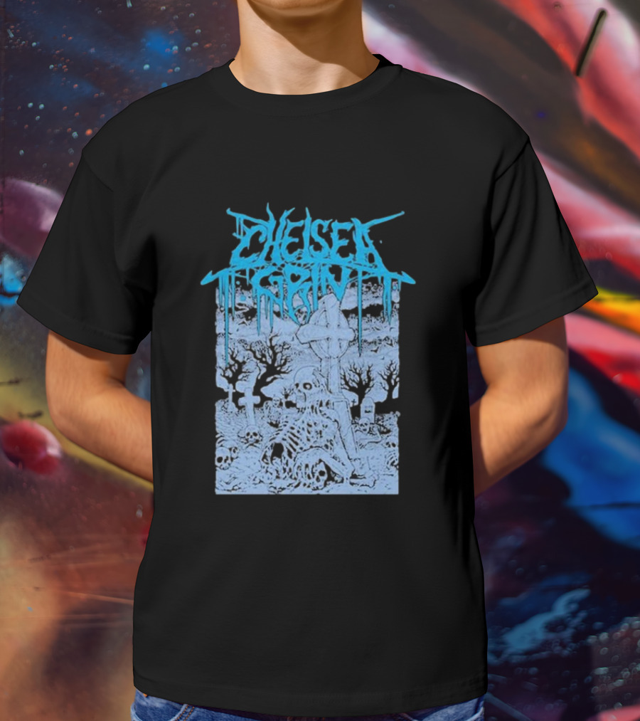 Chelsea Grin Skeleton Cemetery Scene T-Shirt
