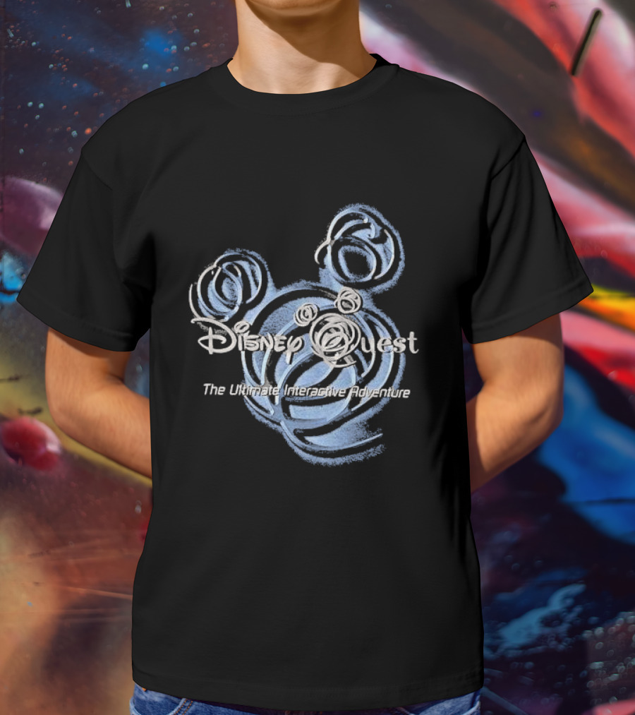 Disney Quest The Ultimate Interactive Adventure Mickey Swirl T-Shirt