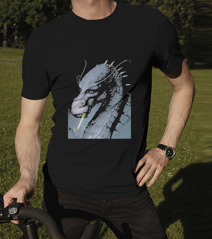 Eragon Dragon Smoking Cigarette Christopher Paolini T-Shirt