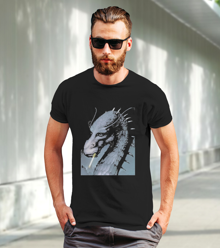 Eragon Dragon Smoking Cigarette Christopher Paolini T-Shirt