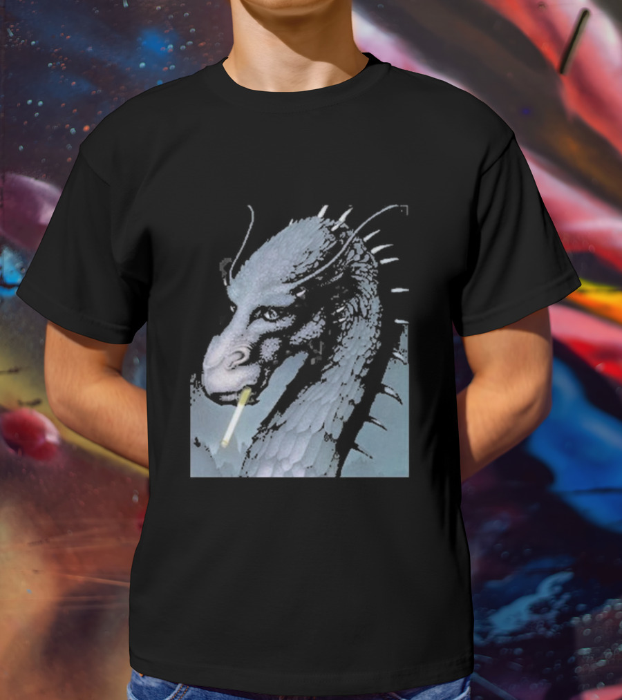Eragon Dragon Smoking Cigarette Christopher Paolini T-Shirt