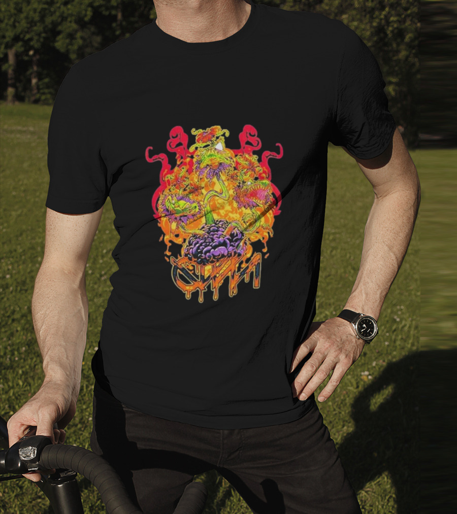 Ganja White Night Wobbleween 3 Psychedelic Monster Heads T-Shirt