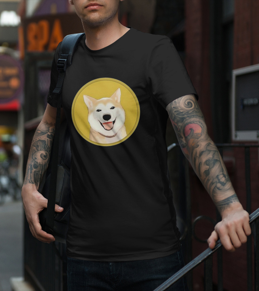 Neiro Shiba Inu Circle Badge Emblem T-Shirt