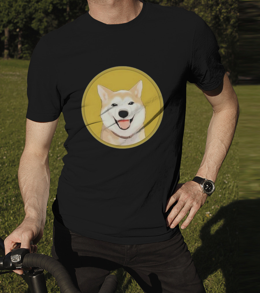 Neiro Shiba Inu Circle Badge Emblem T-Shirt