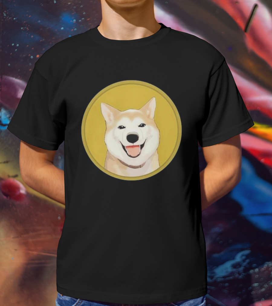 Neiro Shiba Inu Circle Badge Emblem T-Shirt