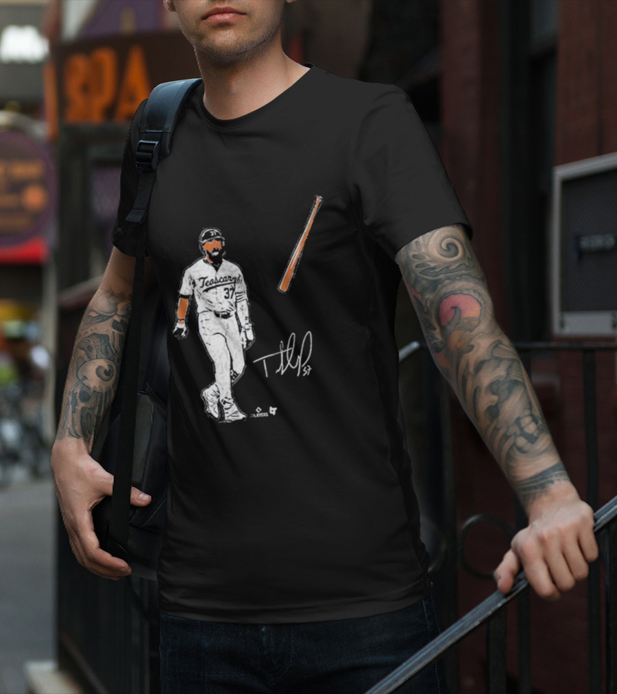 Teoscar Hernandez 37 Baseball Bat Flip Signature Players T-Shirt