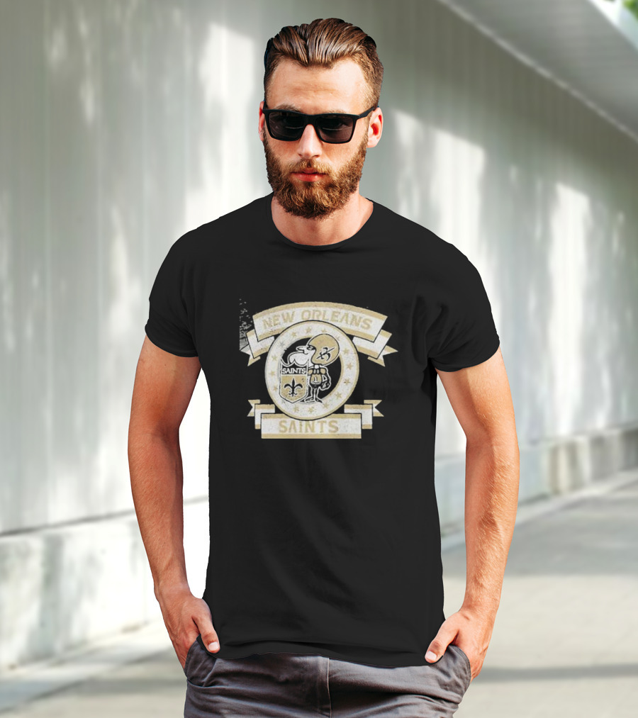 New Orleans Saints Fanatics Wingback Carry Shield Crest Fleur-de-Lis T-Shirt