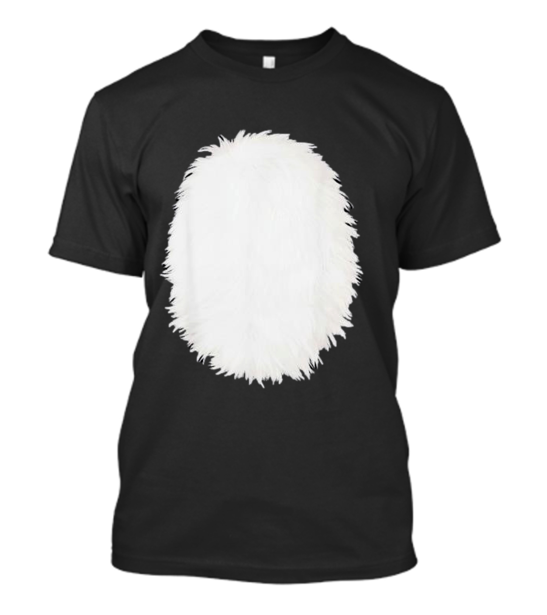 White Furry Belly DIY Costume Cosplay Animal Theme Panda Bear Cat Skunk Deer T-Shirt