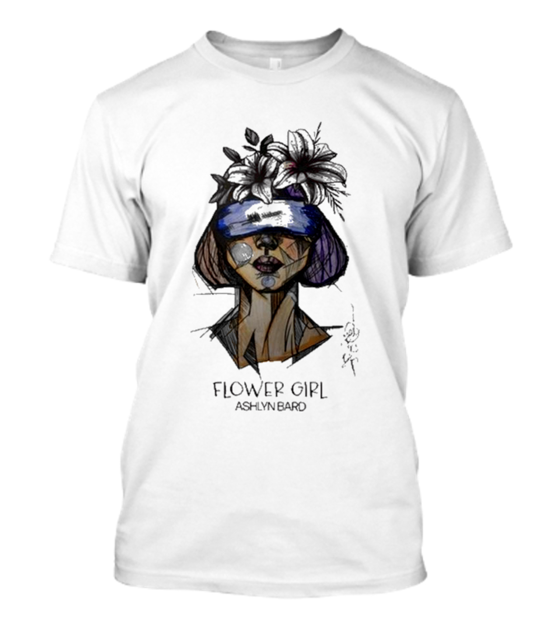 Ashlyn Bard Flower Girl Abstract Floral Headpiece T-Shirt