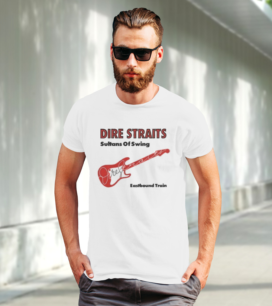 DIRE STRAITS Sultans Of Swing Eastbound Train Vintage Guitar T-Shirt