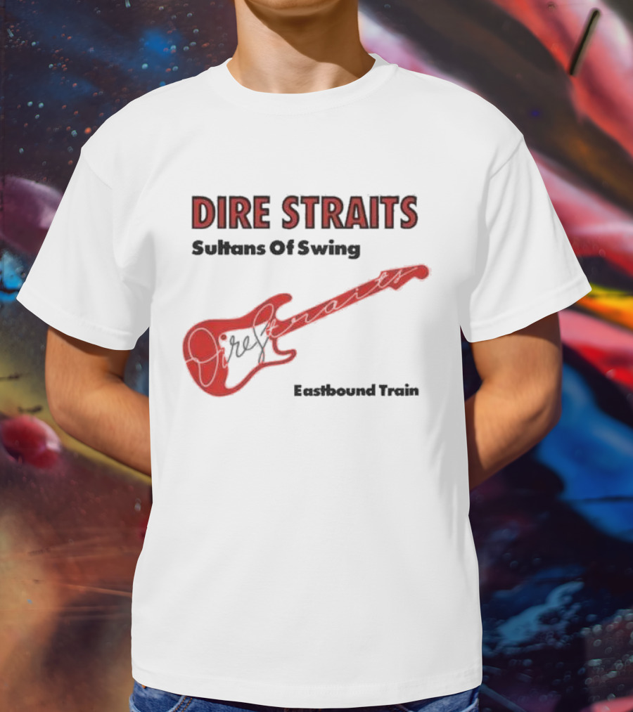 DIRE STRAITS Sultans Of Swing Eastbound Train Vintage Guitar T-Shirt