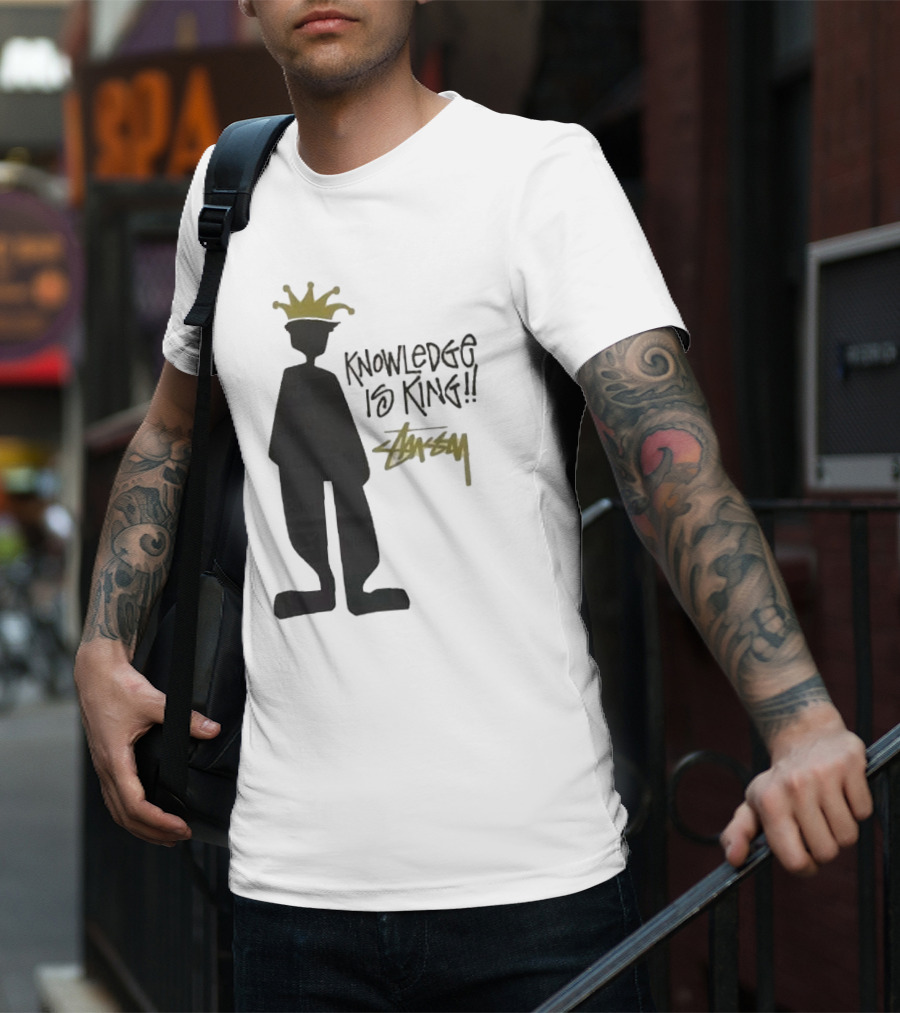 Stussy Knowledge Is King Silhouette With Crown T-Shirt