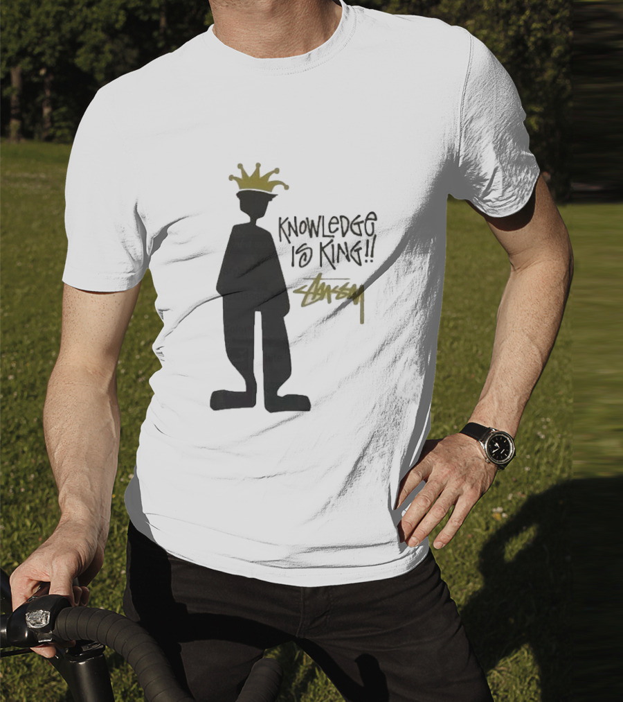 Stussy Knowledge Is King Silhouette With Crown T-Shirt