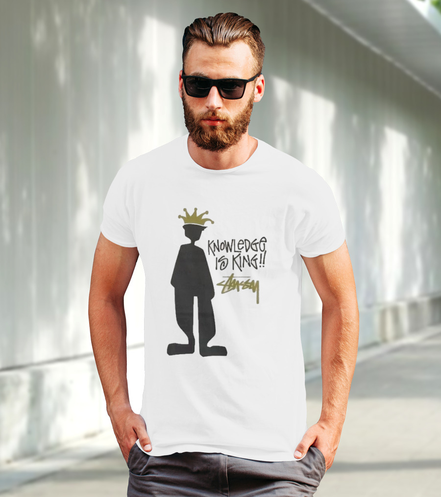 Stussy Knowledge Is King Silhouette With Crown T-Shirt