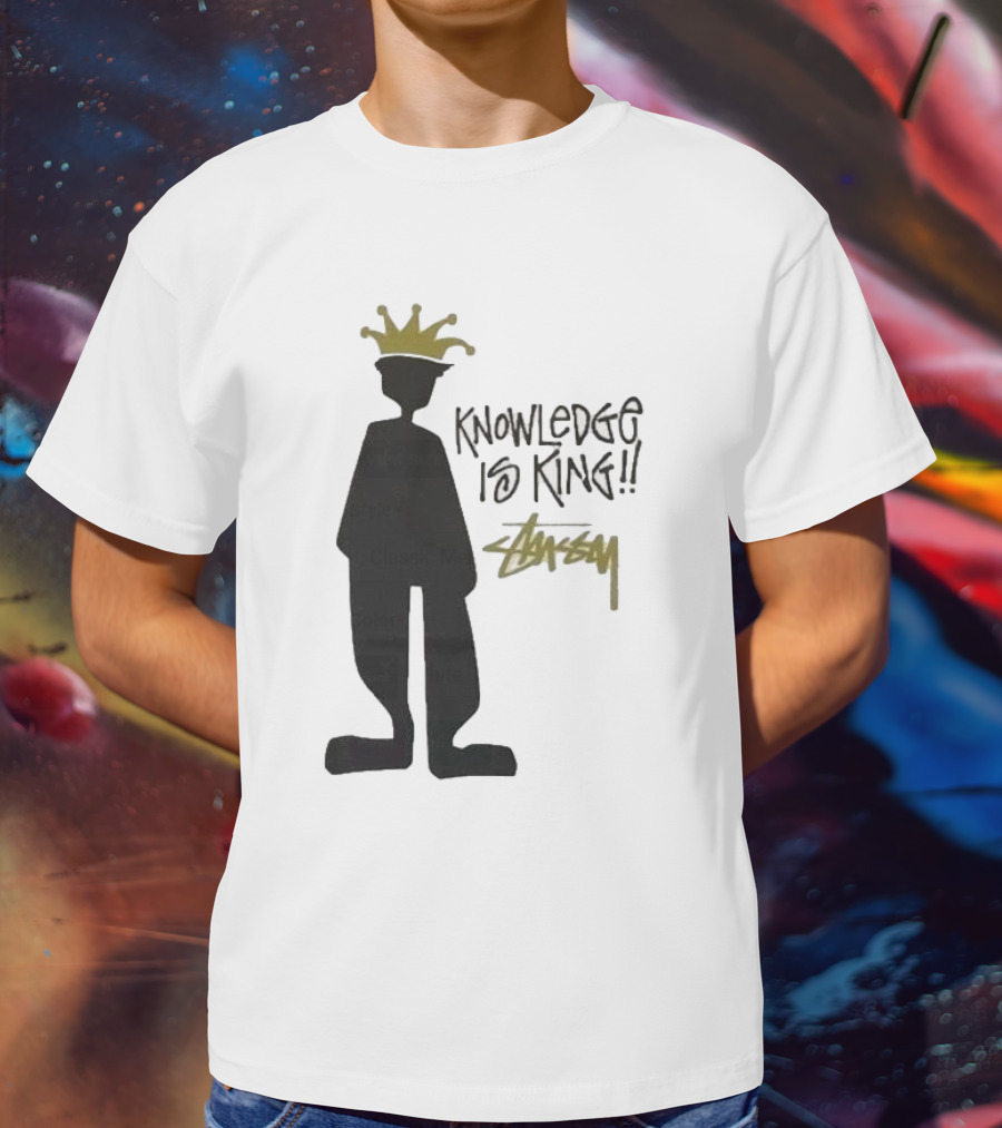 Stussy Knowledge Is King Silhouette With Crown T-Shirt