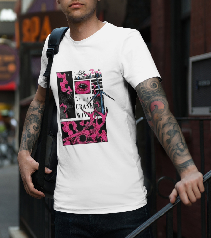 The Crane Wives The Well Pink Skull And Windmill T-Shirt