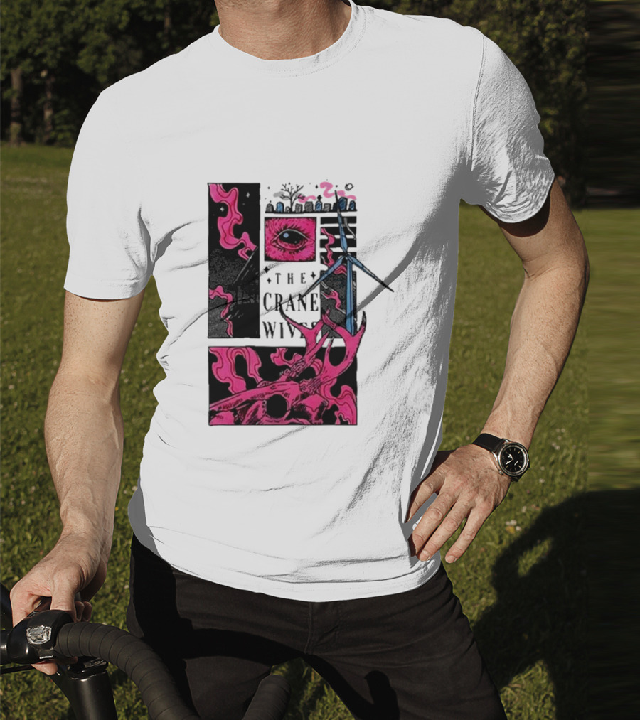 The Crane Wives The Well Pink Skull And Windmill T-Shirt