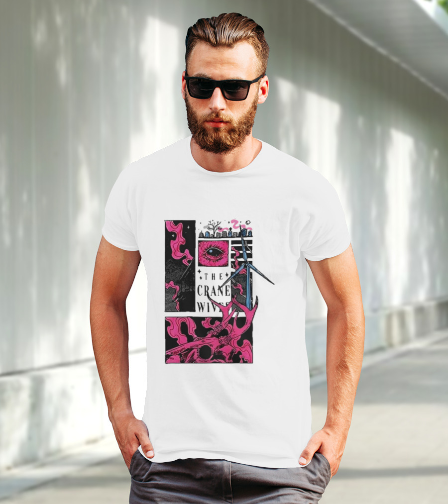 The Crane Wives The Well Pink Skull And Windmill T-Shirt