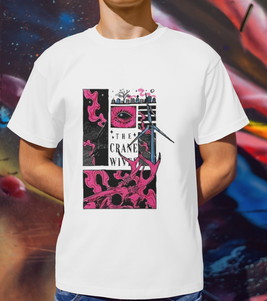 The Crane Wives The Well Pink Skull And Windmill T-Shirt