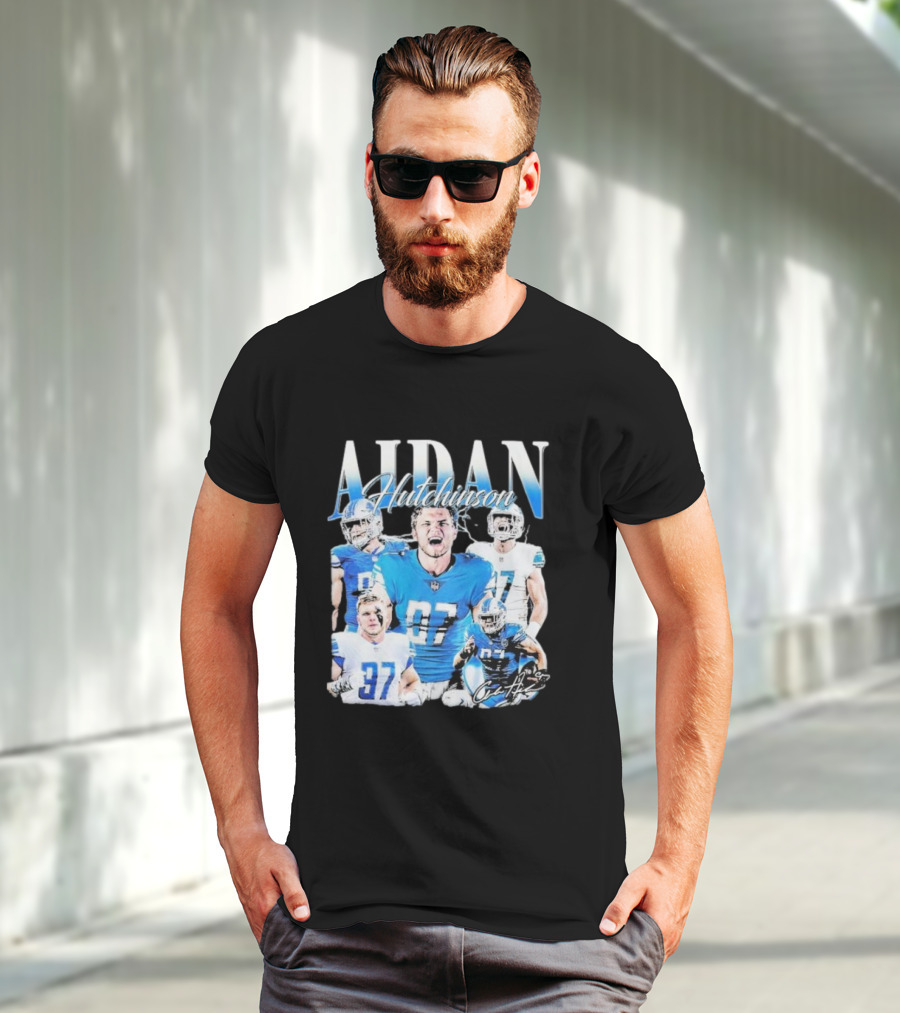 Aidan Hutchinson Detroit Lions 97 Football Star T-Shirt