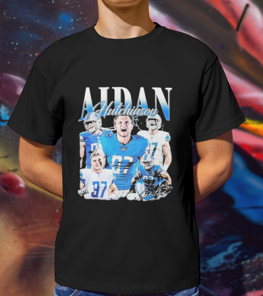 Aidan Hutchinson Detroit Lions 97 Football Star T-Shirt